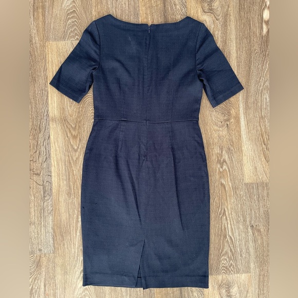 Boden Navy Blue Sheath Dress Size 6 Short Sleeve Work Dress office siren classic - Picture 6 of 8